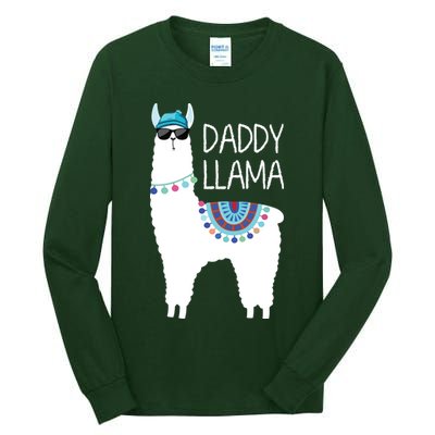 Daddy Llama Gift For Men Papa Tall Long Sleeve T-Shirt