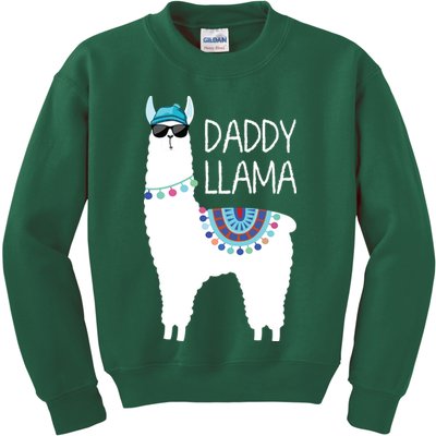 Daddy Llama Gift For Men Papa Kids Sweatshirt
