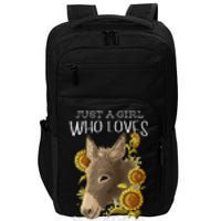 Donkey Lovers Girl Women Just A Girl Who Loves Donkeys Impact Tech Backpack