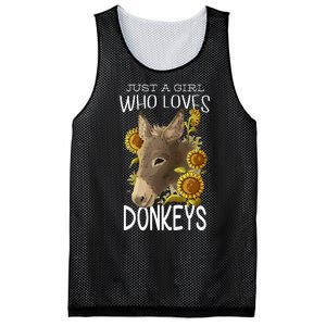 Donkey Lovers Girl Women Just A Girl Who Loves Donkeys Mesh Reversible Basketball Jersey Tank