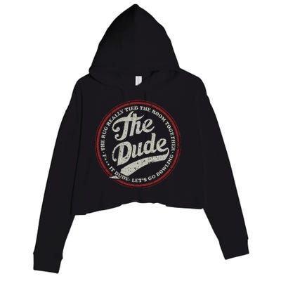 Dude Let&39;s Go Bowling Crop Fleece Hoodie