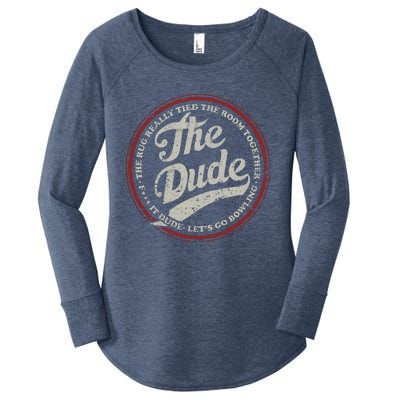 Dude Let&39;s Go Bowling Women's Perfect Tri Tunic Long Sleeve Shirt