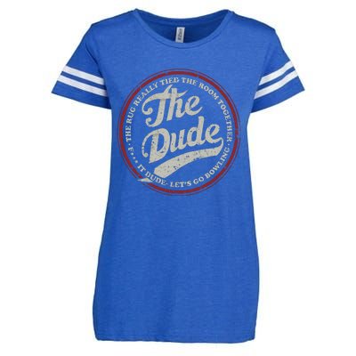 Dude Let&39;s Go Bowling Enza Ladies Jersey Football T-Shirt