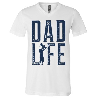 Dad Life Girl Dad V-Neck T-Shirt