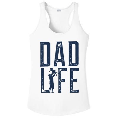 Dad Life Girl Dad Ladies PosiCharge Competitor Racerback Tank