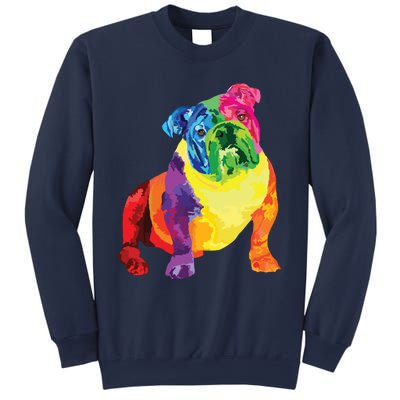 Dog Lover Gifts Women Colorful Cool English Bulldog Men Sweatshirt