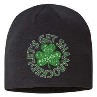 Distressed Let's Get Shamrocked Irish St Patrick Sustainable Beanie