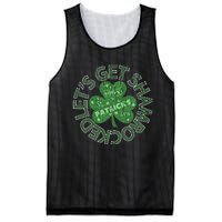 Distressed Let's Get Shamrocked Irish St Patrick Mesh Reversible Basketball Jersey Tank