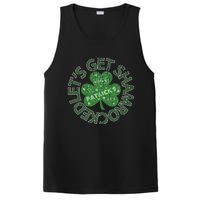 Distressed Let's Get Shamrocked Irish St Patrick PosiCharge Competitor Tank