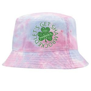 Distressed Let's Get Shamrocked Irish St Patrick Tie-Dyed Bucket Hat