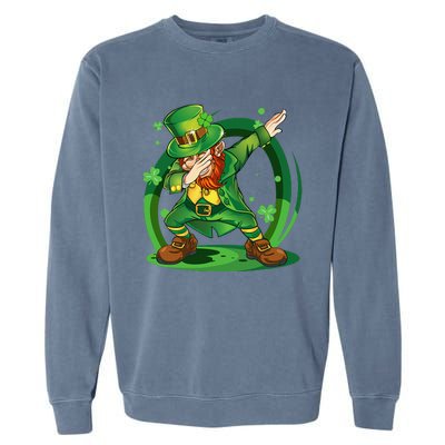 Dabbing Leprechaun Gold Happy St.Patrick's Day Garment-Dyed Sweatshirt