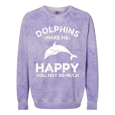 Dolphin Lover Gifts Funny Dolphin Colorblast Crewneck Sweatshirt