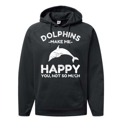 Dolphin Lover Gifts Funny Dolphin Performance Fleece Hoodie