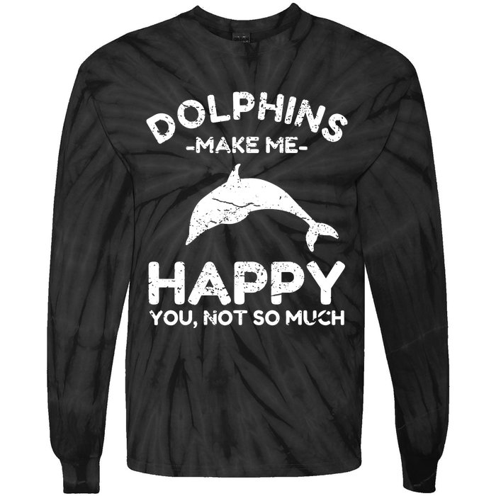 Dolphin Lover Gifts Funny Dolphin Tie-Dye Long Sleeve Shirt