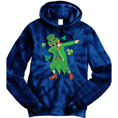 Dabbing Leprechaun Gift Funny St Paddys Day Gift Tie Dye Hoodie