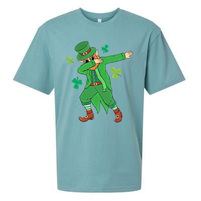 Dabbing Leprechaun Gift Funny St Paddys Day Gift Sueded Cloud Jersey T-Shirt