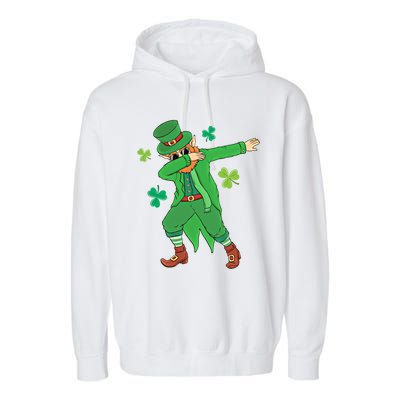 Dabbing Leprechaun Gift Funny St Paddys Day Gift Garment-Dyed Fleece Hoodie