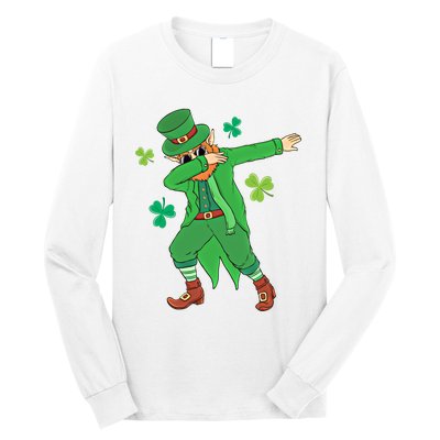 Dabbing Leprechaun Gift Funny St Paddys Day Gift Long Sleeve Shirt