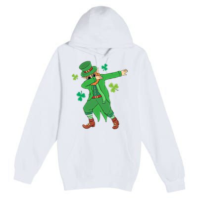 Dabbing Leprechaun Gift Funny St Paddys Day Gift Premium Pullover Hoodie