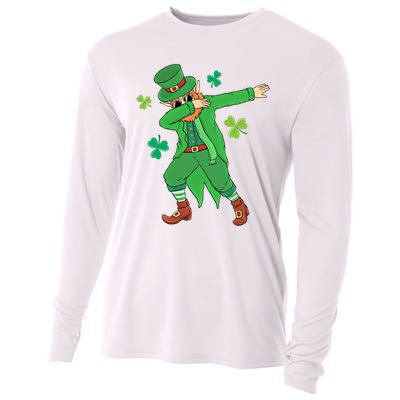 Dabbing Leprechaun Gift Funny St Paddys Day Gift Cooling Performance Long Sleeve Crew