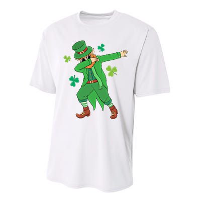 Dabbing Leprechaun Gift Funny St Paddys Day Gift Performance Sprint T-Shirt