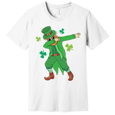 Dabbing Leprechaun Gift Funny St Paddys Day Gift Premium T-Shirt