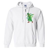 Dabbing Leprechaun Gift Funny St Paddys Day Gift Full Zip Hoodie