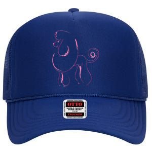 Dog Lover Gifts Poodle Women Cool Poodle Dog Men High Crown Mesh Back Trucker Hat