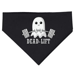 Dead Lift Ghost Halloween Ghost Gym Weightlifting Fitness USA-Made Doggie Bandana