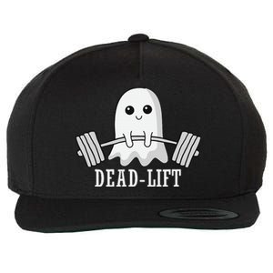 Dead Lift Ghost Halloween Ghost Gym Weightlifting Fitness Wool Snapback Cap