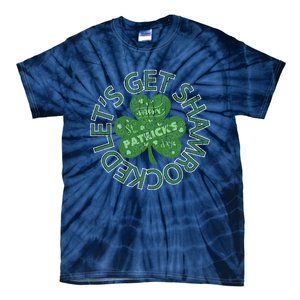 Distressed Let's Get Shamrocked Irish St Patrick Tie-Dye T-Shirt