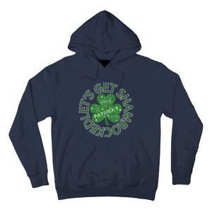 Distressed Let's Get Shamrocked Irish St Patrick Tall Hoodie