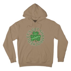 Distressed Let's Get Shamrocked Irish St Patrick Hoodie