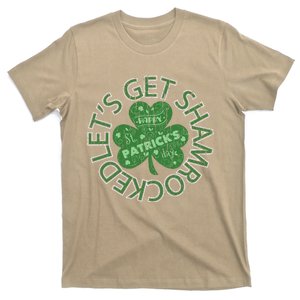 Distressed Let's Get Shamrocked Irish St Patrick T-Shirt