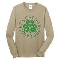 Distressed Let's Get Shamrocked Irish St Patrick Tall Long Sleeve T-Shirt