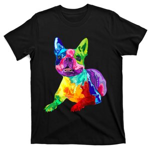 Dog Lover Gifts Boston Terrier Dog Colorful Boston Terrier T-Shirt