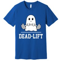 Dead Lift Ghost Halloween Cute Boo Gym Weights Gift Premium T-Shirt