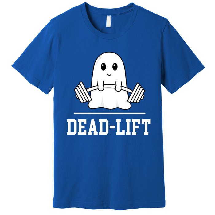 Dead Lift Ghost Halloween Cute Boo Gym Weights Gift Premium T-Shirt