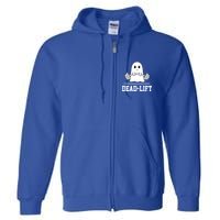 Dead Lift Ghost Halloween Cute Boo Gym Weights Gift Full Zip Hoodie