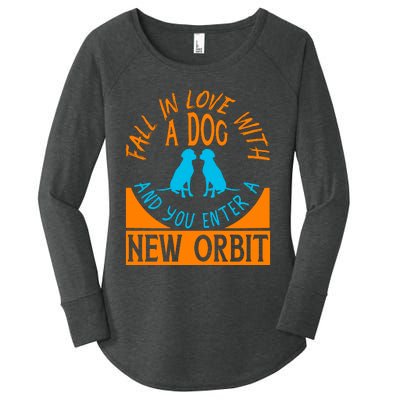 Dog Lover Graphic Women's Perfect Tri Tunic Long Sleeve Shirt