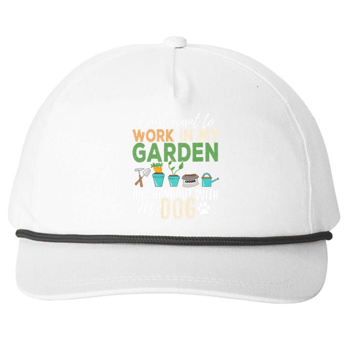 Dog Lover Gardener Garden Pet Gift Plants Snapback Five-Panel Rope Hat