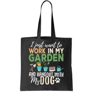 Dog Lover Gardener Garden Pet Gift Plants Tote Bag