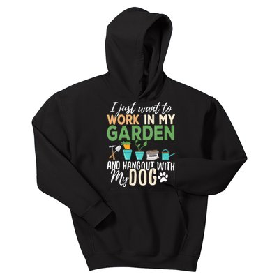 Dog Lover Gardener Garden Pet Gift Plants Kids Hoodie