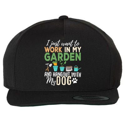 Dog Lover Gardener Garden Pet Gift Plants Wool Snapback Cap