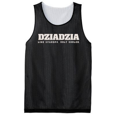 Dziadzia Like Grandpa Only Cooler Polish Grandfather Mesh Reversible Basketball Jersey Tank