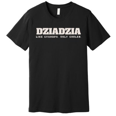 Dziadzia Like Grandpa Only Cooler Polish Grandfather Premium T-Shirt