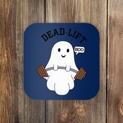 Dead Lift Ghost Halloween Funny Ghost Gym Gymer Cute Coaster