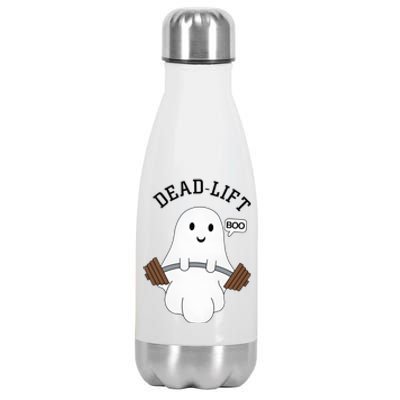 Dead Lift Ghost Halloween Funny Ghost Gym Gymer Cute Stainless Steel Insulated Water Bottle