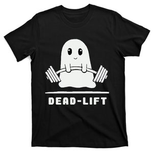 Dead Lift Ghost Halloween Funny Ghost Gym T-Shirt