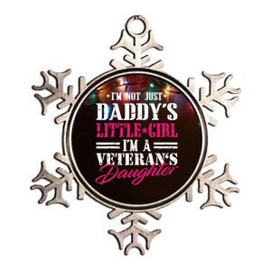 Daddys Little Girl Veteran Dad Veterans Day Gift Metallic Star Ornament